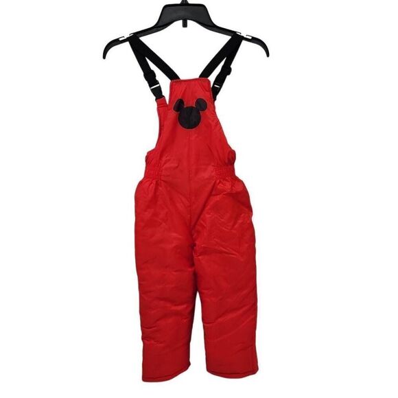 Disney Size 4T Unisex Mickey Mouse Red Snow Bib NWT - Picture 2 of 4